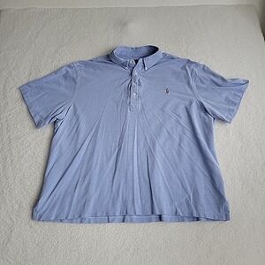 Polo Ralph Lauren Shirt Mens 2XB Blue Short Sleeve Color Pony